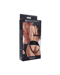 Saffron Breathable Mesh Strap-On - Black