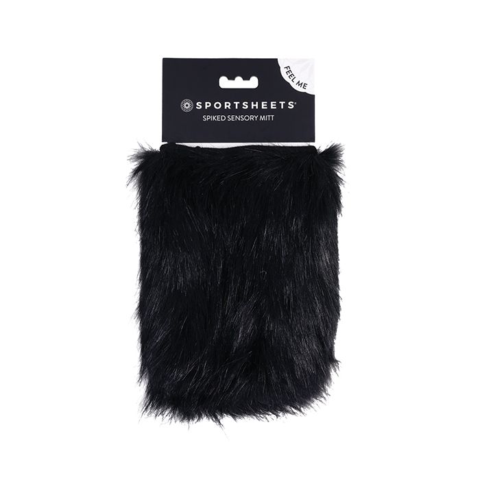 Saffron Spiked Sensory Mitts - Black