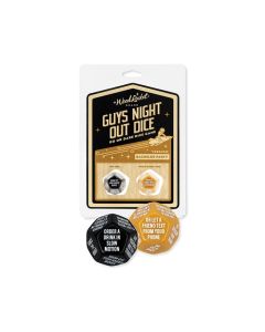Wood Rocket Guys Night Out Do or Dare Dice Game - Black