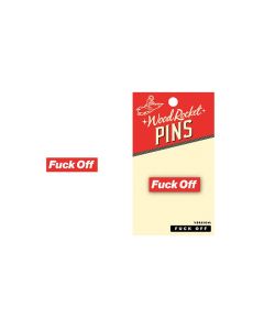 Wood Rocket Fuck off Enamel Pin