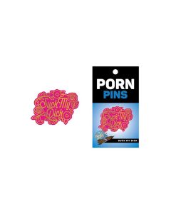 Wood Rocket Porn Suck My Dick Pin - Pink/Gold