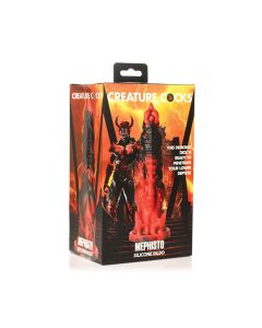 Creature Cocks Mephisto Silicone Dildo - Black/Red