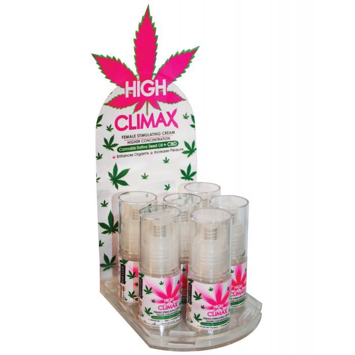 High Climax Female Stimulant w/Hemp Seed Oil - .5 oz Display of 6