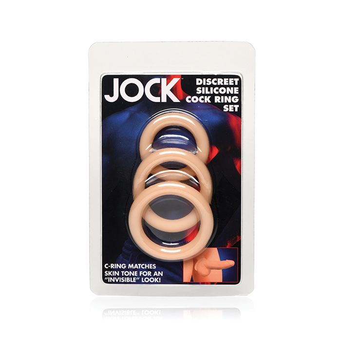 Curve Toys Jock Silicone Cock Ring Set of 3 - Light