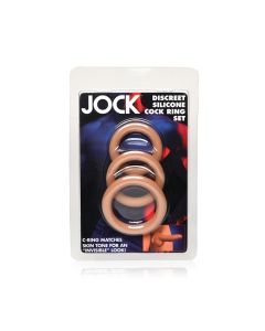 Curve Toys Jock Silicone Cock Ring Set of 3 - Medium