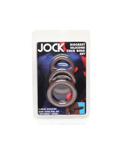 Curve Toys Jock Silicone Cock Ring Set of 3 - Dark