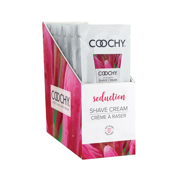 COOCHY Seduction Shave Cream .5 oz Honeysuckle/Citrus Foil  - Display of 24
