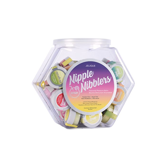 Jelique Cocktail Nipple Nibblers Fishbowl - Asst. Display of 36 Flavors