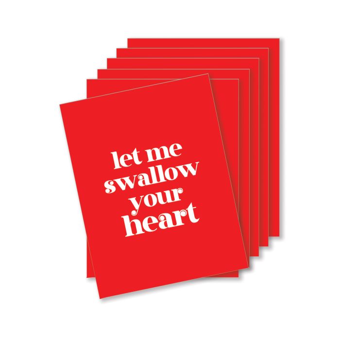 Swallow Your Heart Naughty Greeting Card