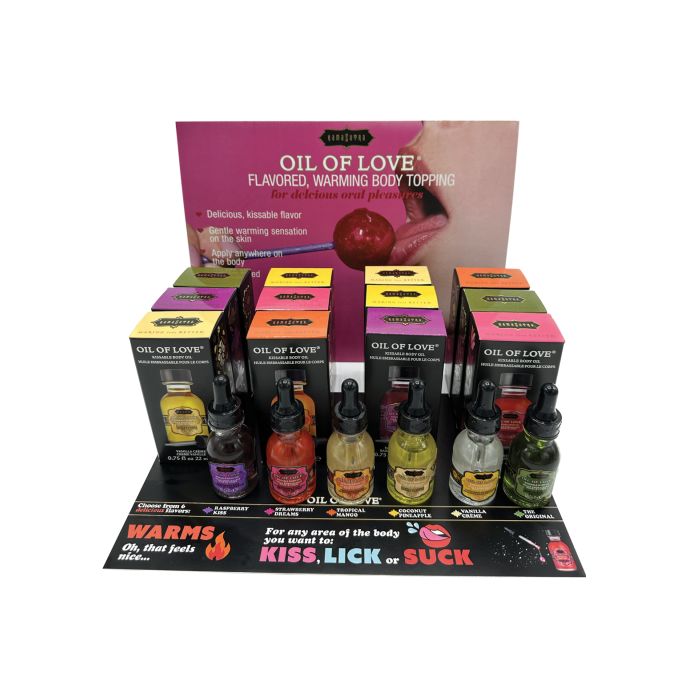 Kama Sutra Oil of Love Display w/Testers - .75 oz Display of 12