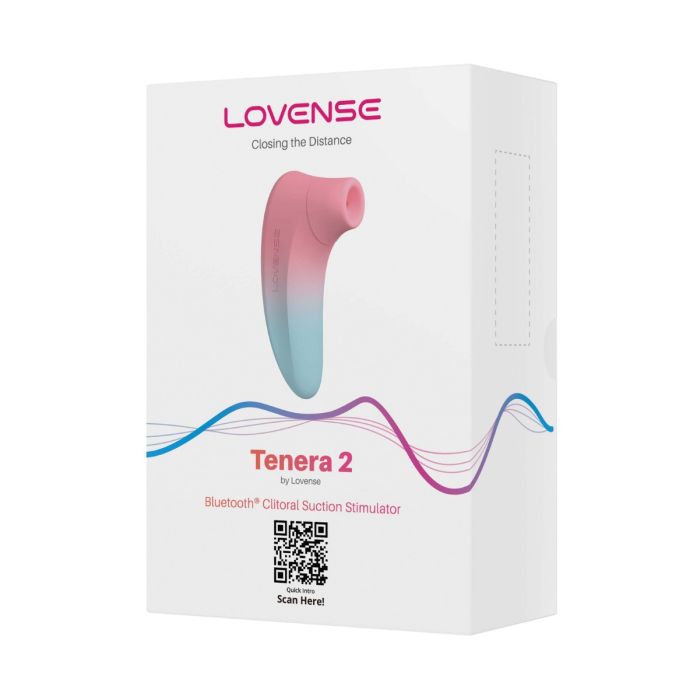 Lovense Tenera 2 Bluetooth Clitoral Suction Stimulator - Pink/Blue