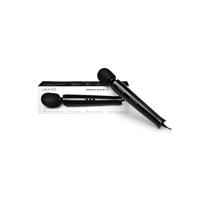 Le Wand Powerful Plug-In Vibrating Massager - Black