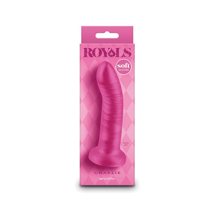 Royals 5" Charlie Curved Dildo - Metallic Pink