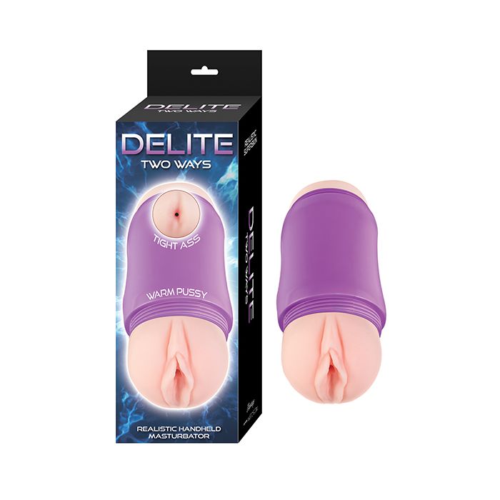 Delite Two Ways Vagina & Ass Masturbator - White