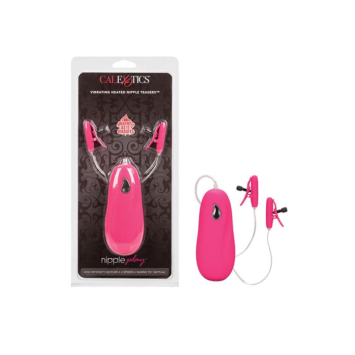 Nipple Play Vibrating Heated Nipple Teasers - Pink