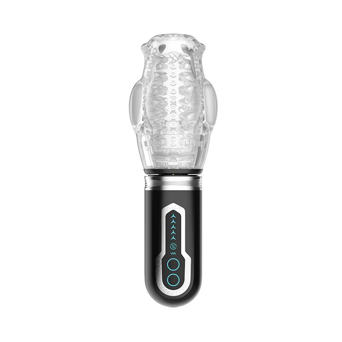 Thrusting, Vibrating & Rotating Oral Sex Masturbator- Black