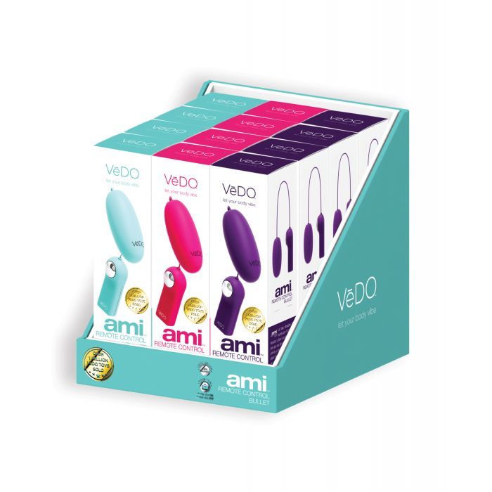 VeDO AMI Remote Control Bullet - Display of 12 - Turquoise/Pink/Purple