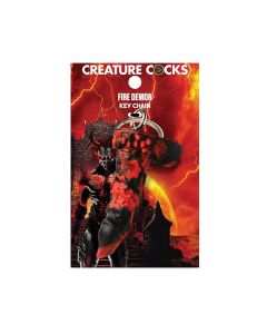Creature Cocks Fire Demon Keychain - Red/Black
